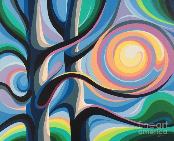 Абстракция гуашью