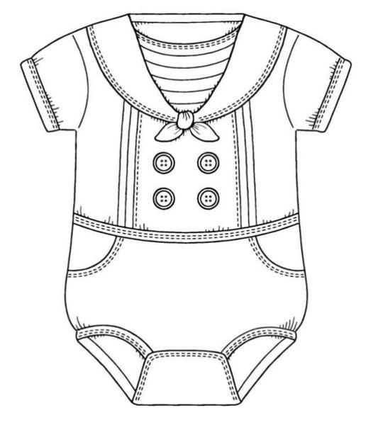 Боди для новорожденных трафарет