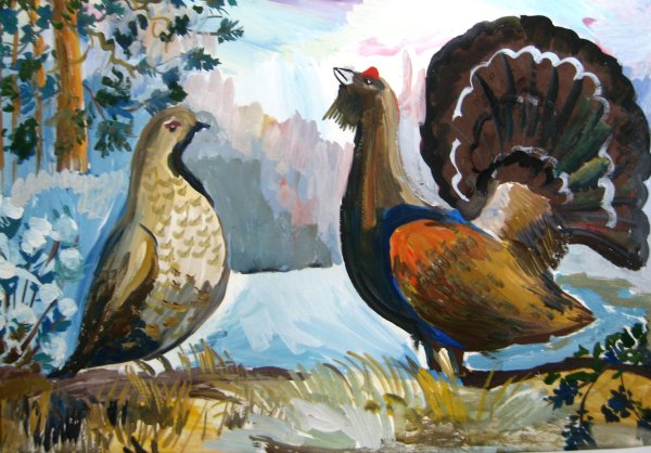 Стилизация глухаря