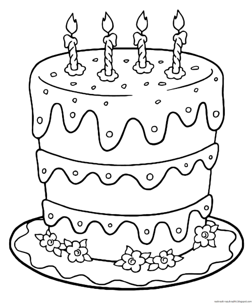 Раскраска торт