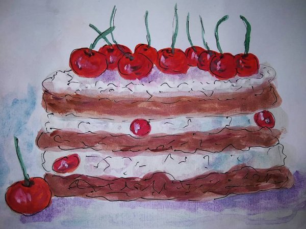 Рисование на тему еда