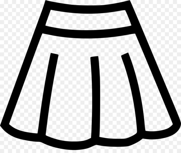 Эскиз юбки со складками