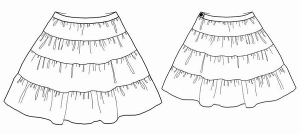 Раскраска для детей юбка для малышей
