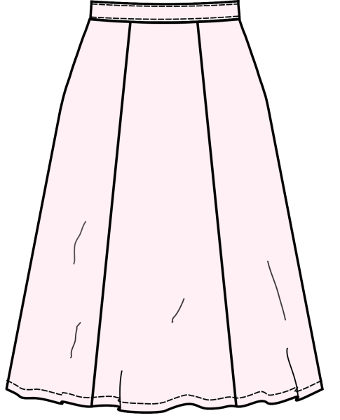 Юбка раскраска для детей