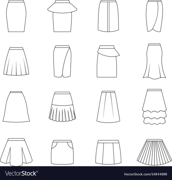 Юбка раскраска