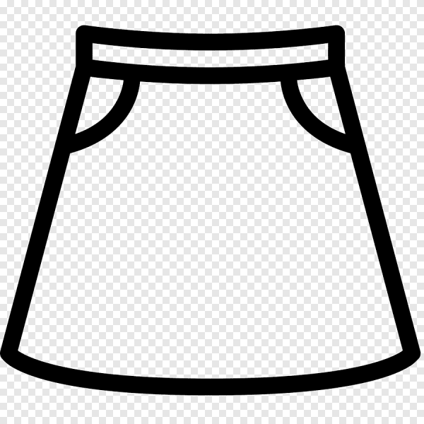 Юбка раскраска для детей