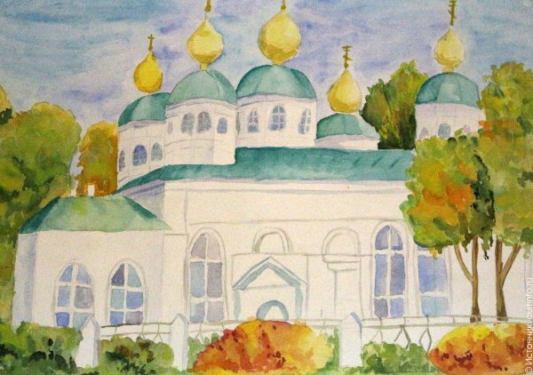 Рисунок Воскресенского собора Череповец