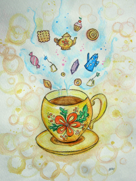 Милые утренние иллюстрации