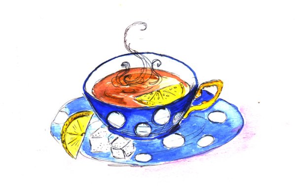 Чашка чая иллюстрация