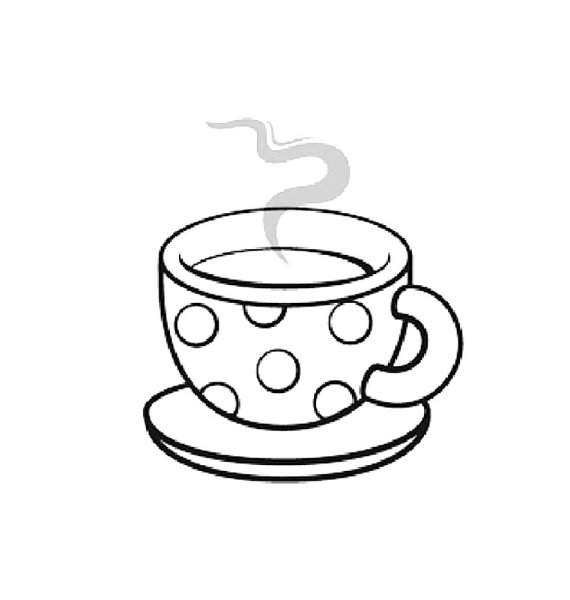 Чай раскраска для детей