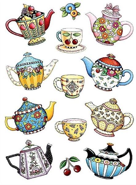 Чайный сервиз рисунок