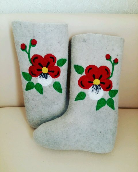 Валенки с узорами