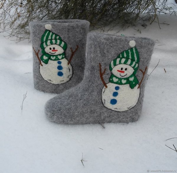 Детские валенки с рисунком