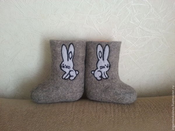 Детские валенки ручной работы