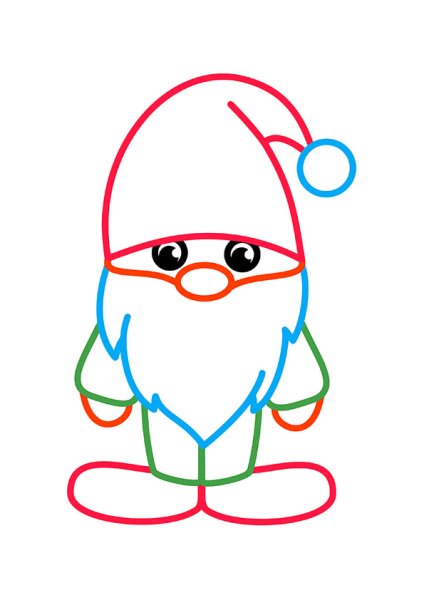 Рисунок гнома карандашом