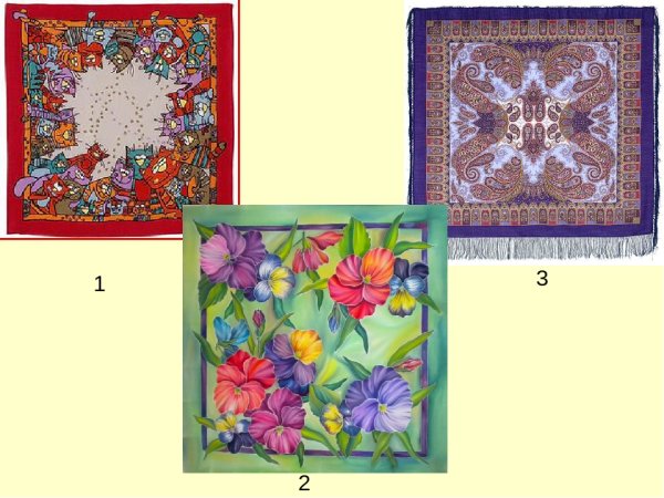 Художественная роспись платка «мамин платок»