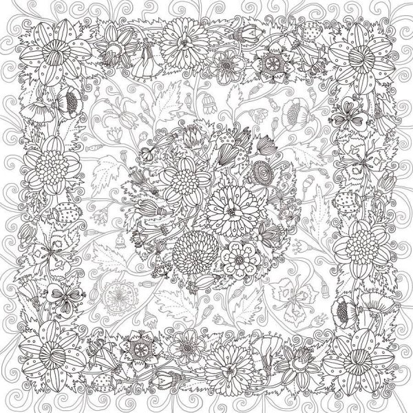 Павловопосадский платок раскраска