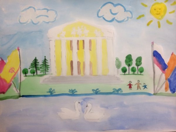 Достопримечательности Чебоксар рисунки