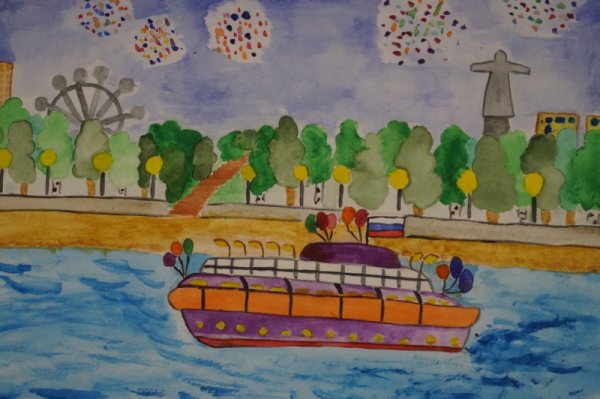 Рисунок на тему мой город Чебоксары