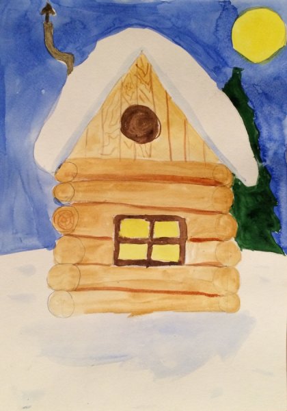 Рисование избы