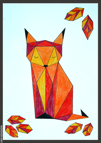 Рисование животных геометрическими фигурами