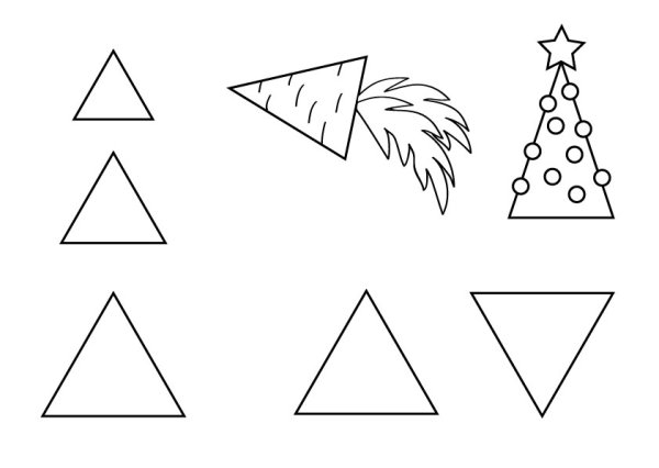 Задания из треугольников для дошкольников