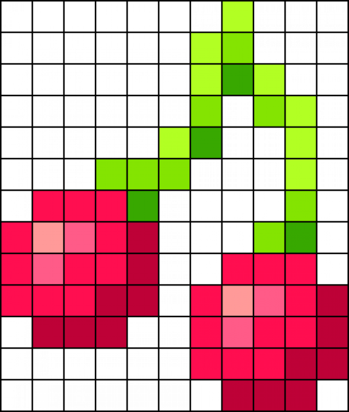 Фрукты в клеточку