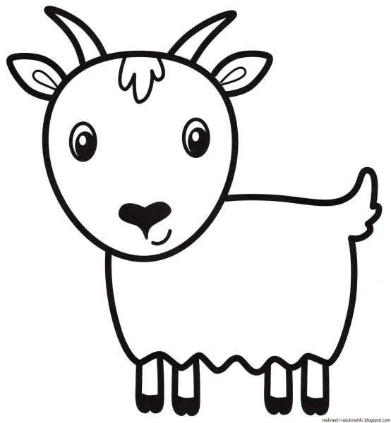 Козлик раскраска для малышей
