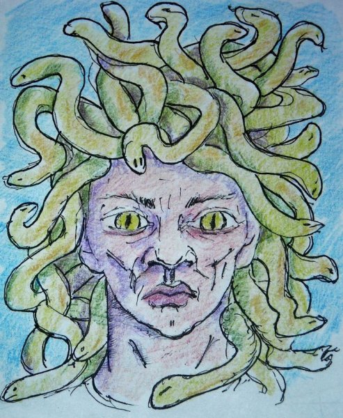 Медуза Горгона для срисовки