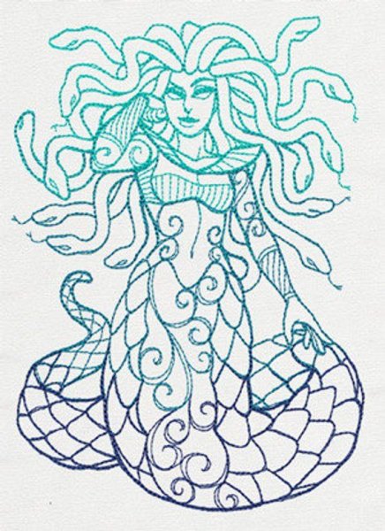 Рисунок Горгоны для детей