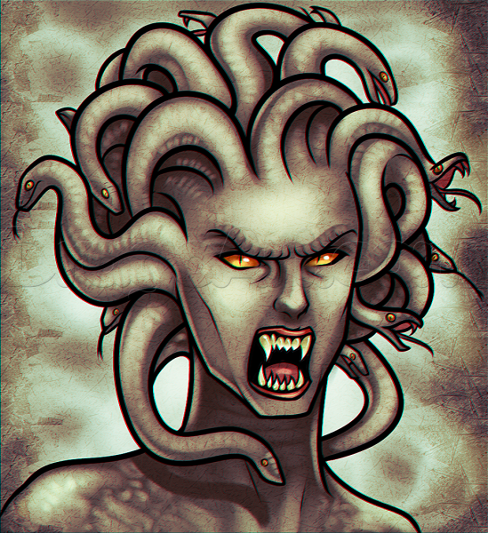 Нарисовать медузу Горгону