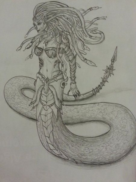 Медуза Горгона для срисовки