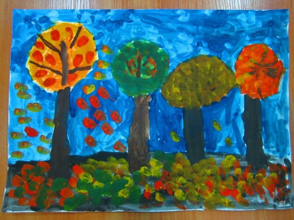 Рисунки про осень для школьников