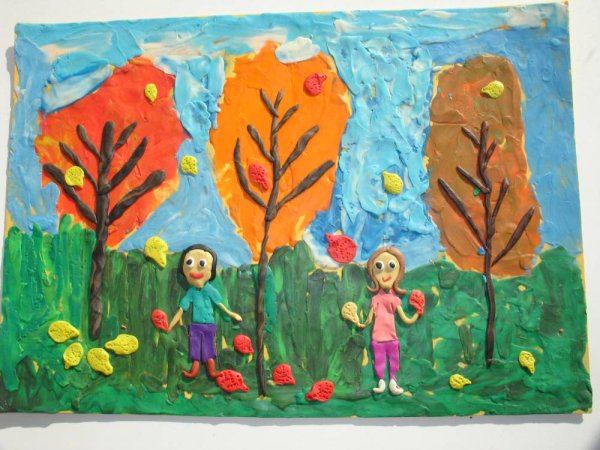 Листопад детский рисунок