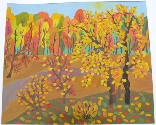 Осенний листопад рисунок для детей