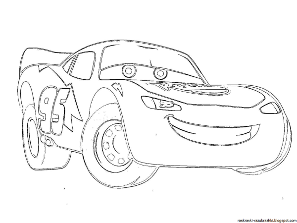 Молния Маккуин раскраска