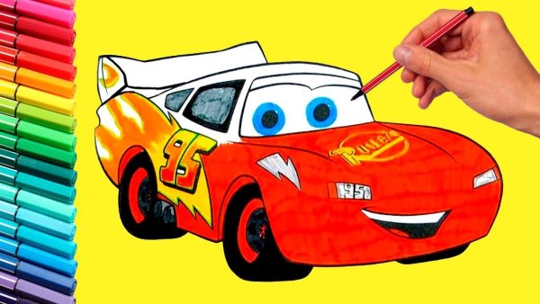 Молния Маквин для рисования