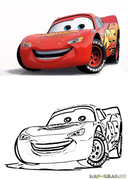 Раскраски Тачки Маккуин