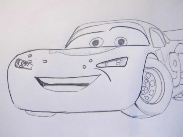 Молния Маккуин рисунок карандашом