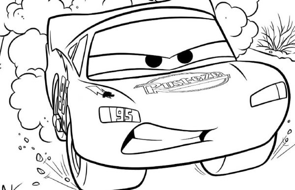 Молния Маквин раскраска