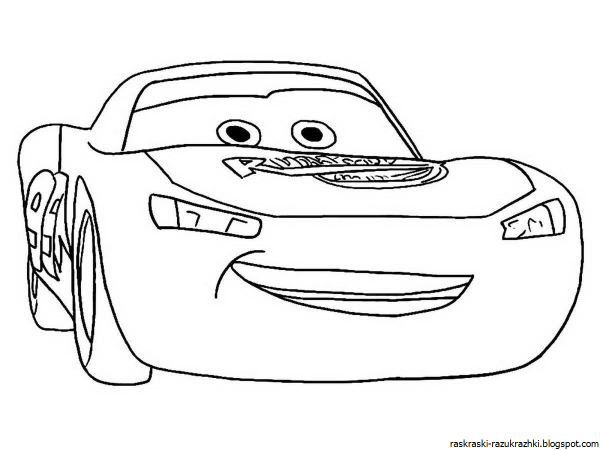 Машинка молния Маккуин раскраска