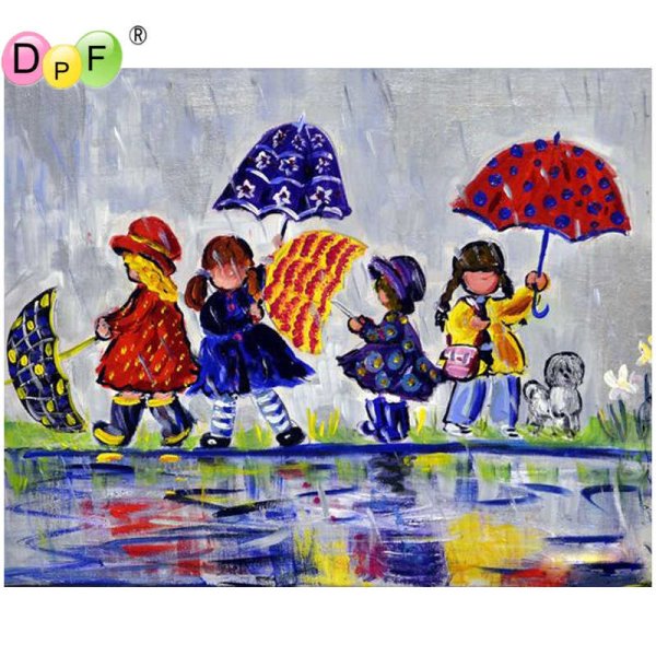 Рисование с детьми дождик