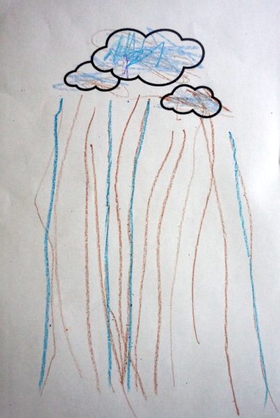 Рисование с детьми дождик