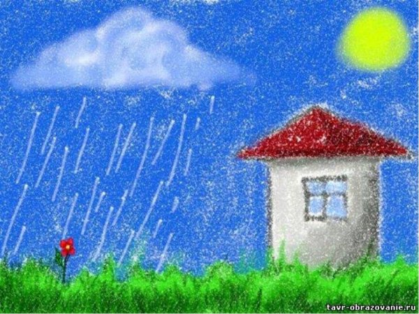 Рисование идет дождь