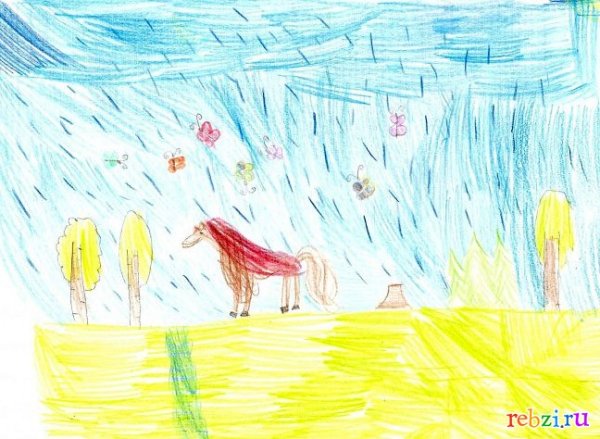 Рисование летний дождик