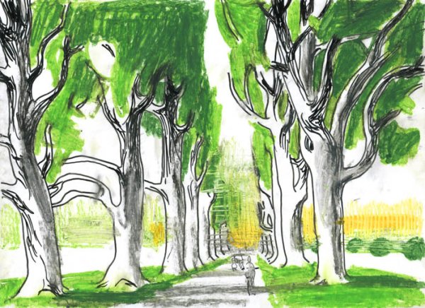 Аллея рисунок