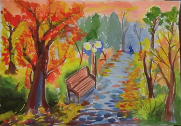 Осенний пейзаж для детского сада