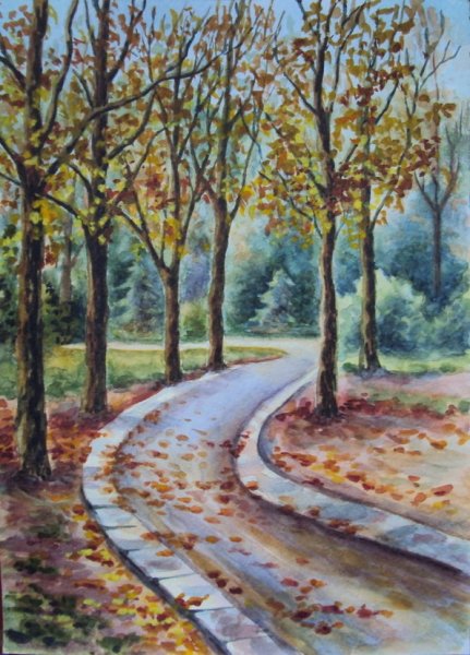 Аллея рисунок