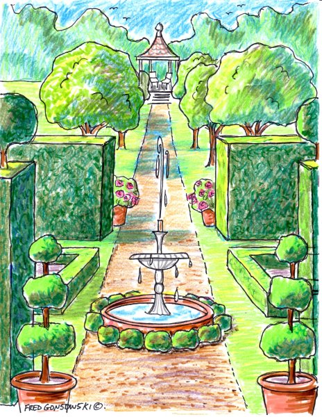 Эскиз садово парковой зоны