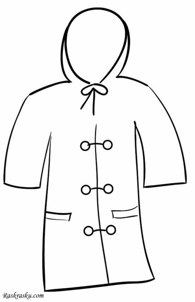 Пальто раскраска